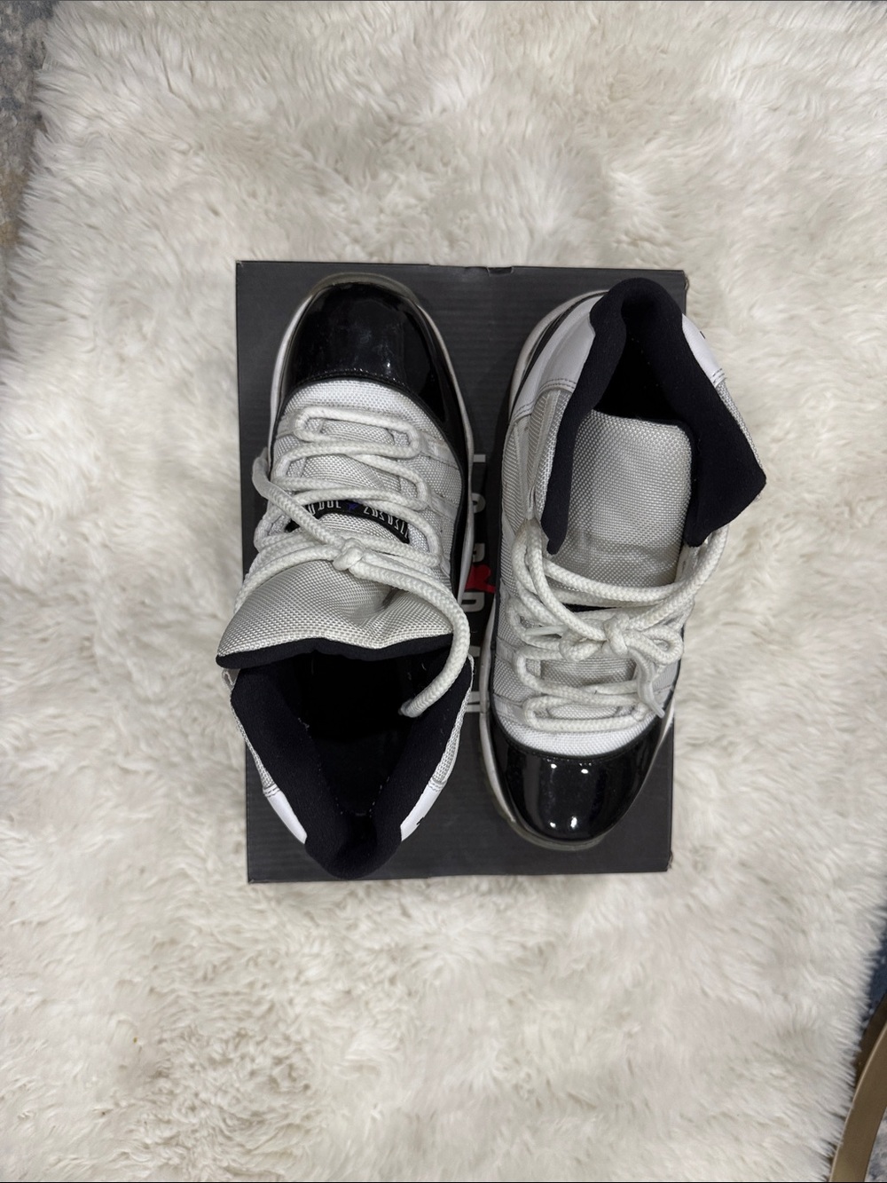 Jordan Kids White and Black High-Top Sneakers